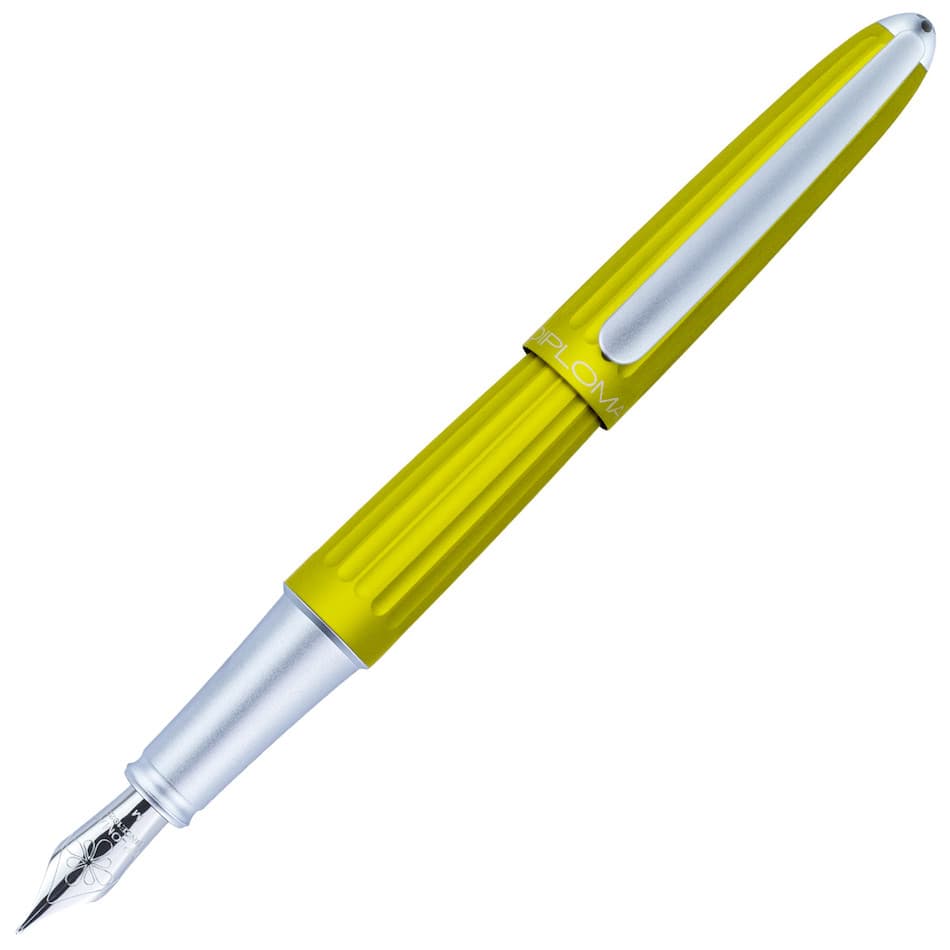Stilou DIPLOMAT Aero, cu penita M, din otel inoxidabil - citrus chrom