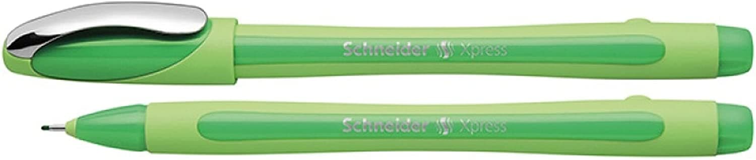 Liner SCHNEIDER Xpress, rubber grip, varf fetru 0.8mm - verde