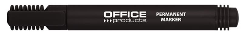 Permanent marker, varf rotund 1-3mm, corp plastic, Office Products - negru