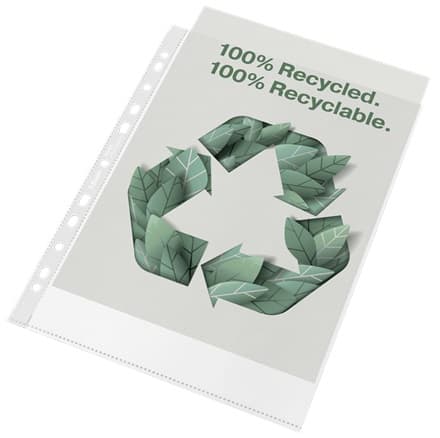 Folie de protectie ESSELTE Recycled, PP, A4 Maxi, 70 microni, 50 buc/cutie, standard