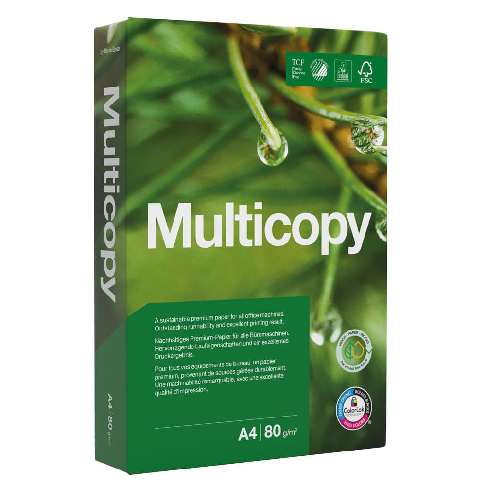 Hartie copiator A4, Multicopy, 80g, 500 coli/top