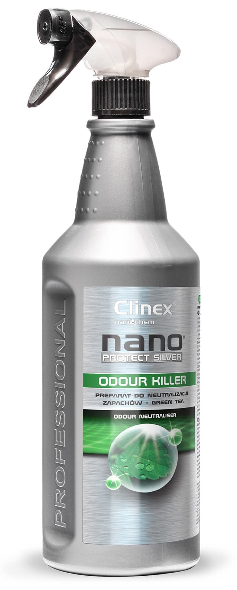CLINEX Nano Protect Odour Killer - Green Tea, 1 litru, cu pulverizator, odorizant lichid - neutraliz