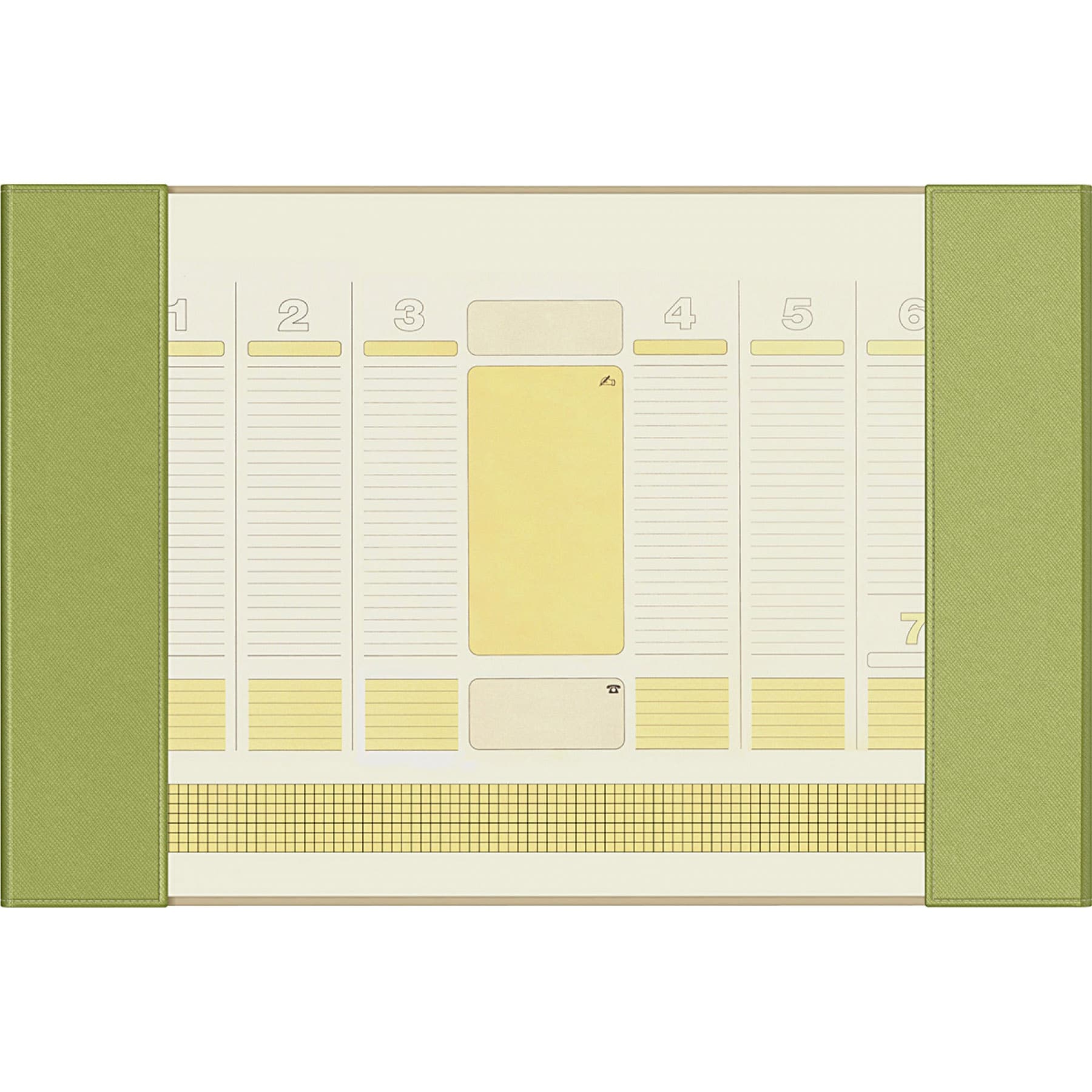 Mapa birou B3 Precision Alicante Apple Green Lined