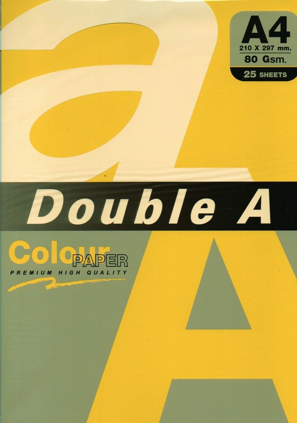 Hartie color pentru copiator A4, 80g/mp, 25coli/top, Double A - lemon intens