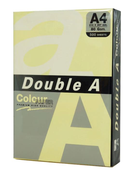 Hartie color pentru copiator A4, 80g/mp, 100coli/top, Double A - pastel cheese