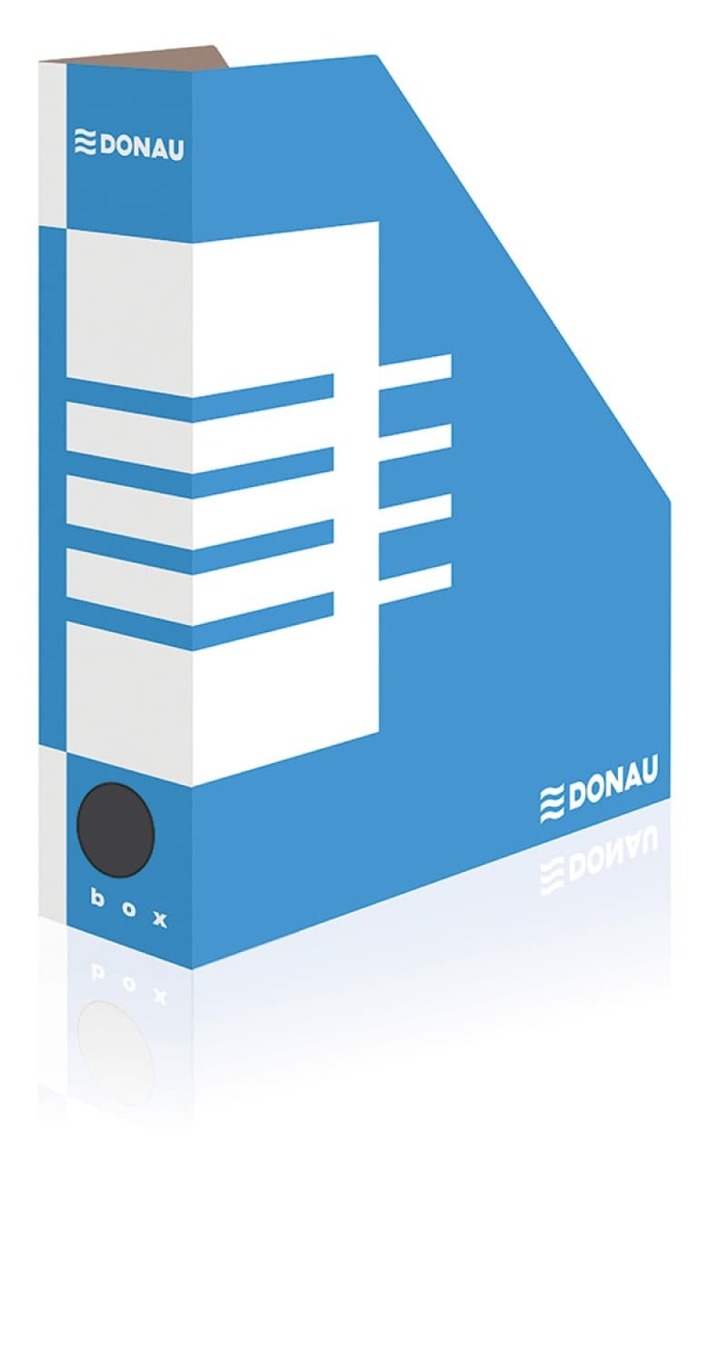 Suport vertical pentru cataloage, A4 - 8cm latime, din carton, DONAU - albastru