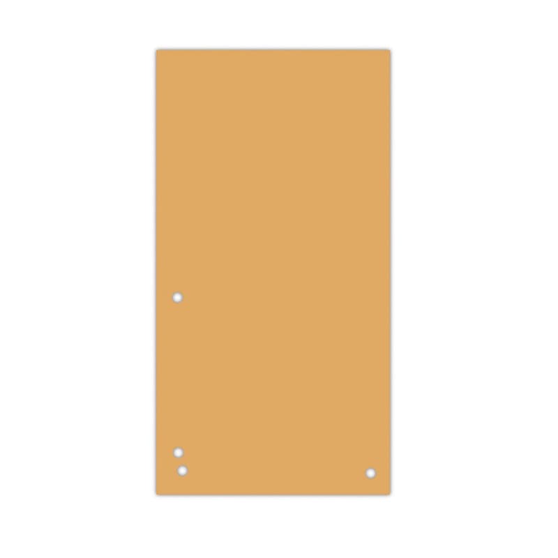 Separatoare biblioraft, carton 190 g/mp, 105 x 235mm, 100 buc/set, DONAU Duo - orange