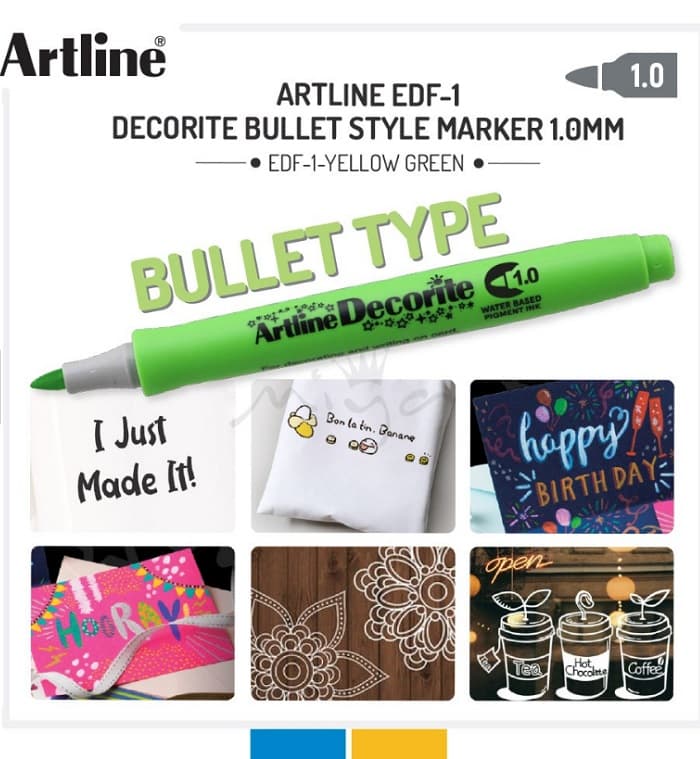 Marker ARTLINE Decorite, varf rotund 1.0mm - vernil
