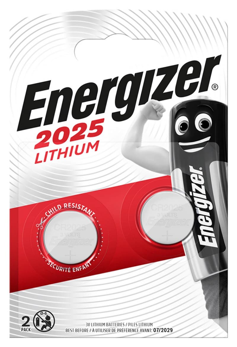 Baterii litiu CR2025, 2 buc/set, Energizer