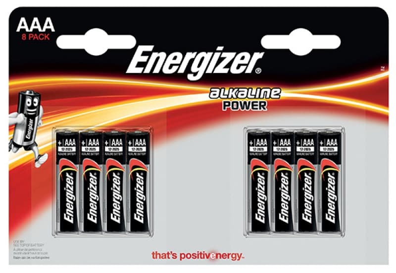 Baterie alkalina AAA, 8 buc/set, Energizer,