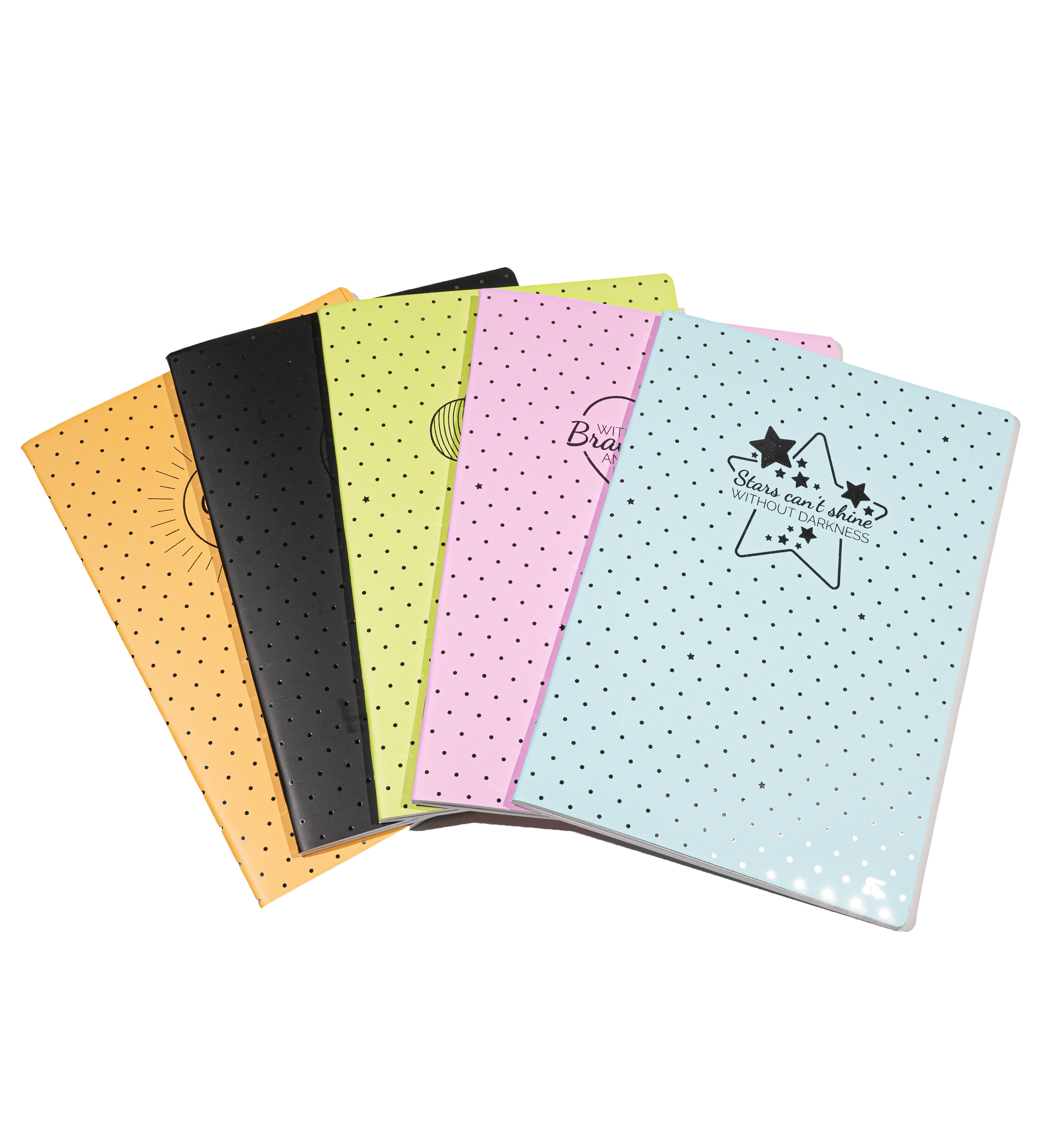 Caiet A4, 60 file, 80gsm, coperta carton 300gsm, design dots - dictando