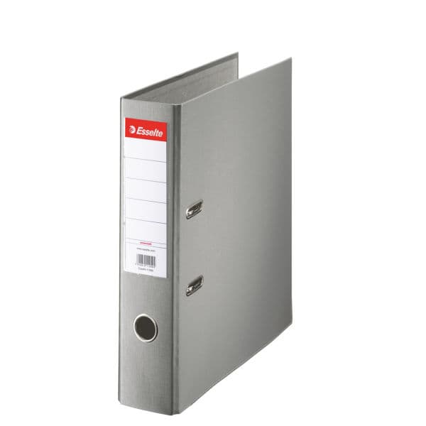 Biblioraft plastifiat Esselte Economy A4 7,5 cm - gri