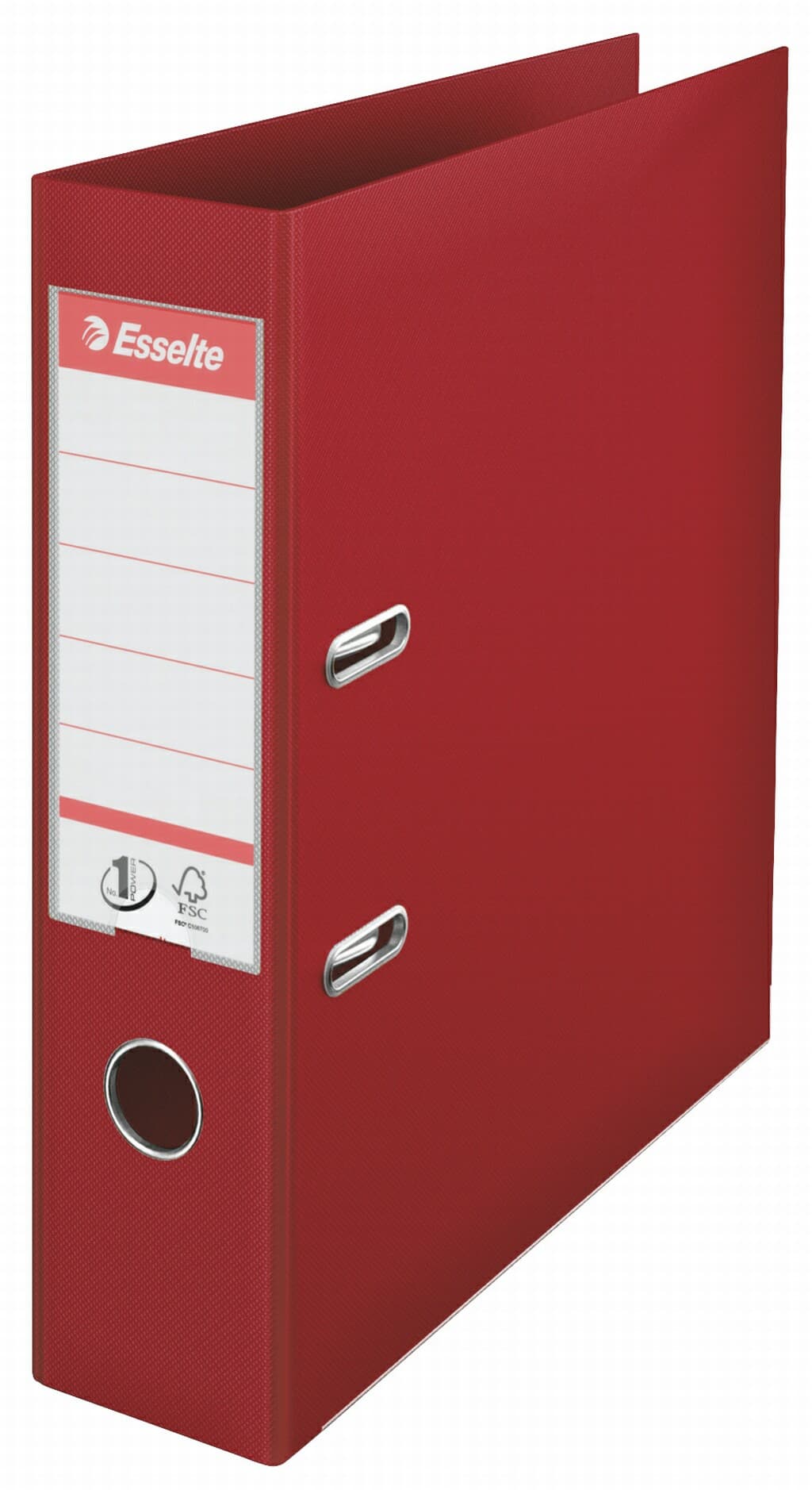 Biblioraft plastifiat interior-exterior Esselte No.1 Power A4 75 mm - visiniu