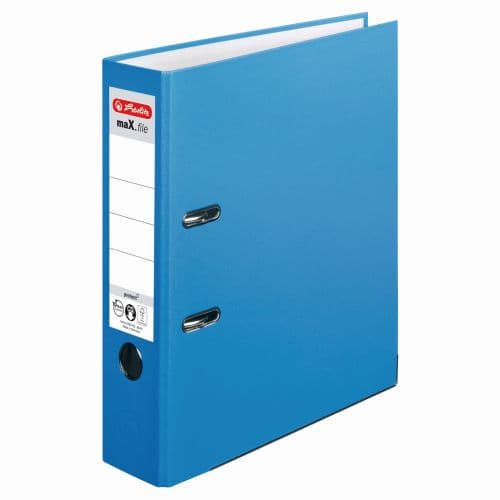 Biblioraft plastifiat 8 cm Herlitz A4- aqua