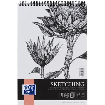 BLOC DESEN OXFORD SKETCHING A4, 50 FILE, HARTIE 130 G/MP, SPIRA DUBLA, FSCî MIX70%, COLECTIA ARTISTIC