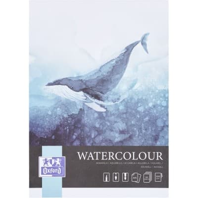 BLOC DESEN OXFORD WATERCOLOUR A4, 20 FILE, HARTIE 300 G/MP, LIPIT 4 LATURI, FSCî MIX70%, COLECTIA ARTISTIC