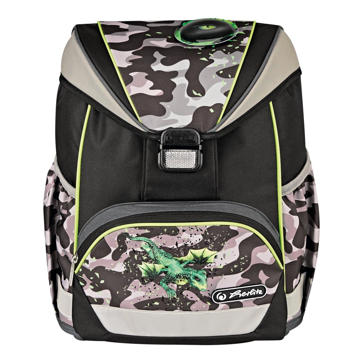 Ghiozdan neechipat UltraLight, motiv Camo Dragon