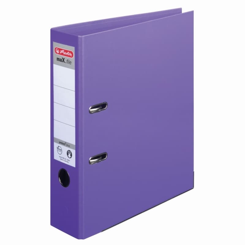 Biblioraft plastifiat 8 cm Herlitz A4- violet