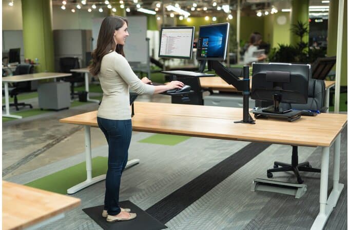 Covoras ergonomic Kensington, pentru picioare, anti-oboseala, negru