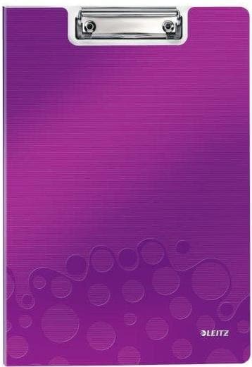 Clipboard LEITZ WOW, dublu, polyfoam, A4, 100 coli, mov