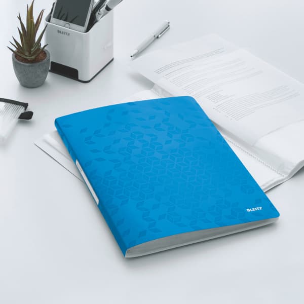 Mapa de prezentare LEITZ WOW, coperta moale, PP, A4, 40 de folii, albastru