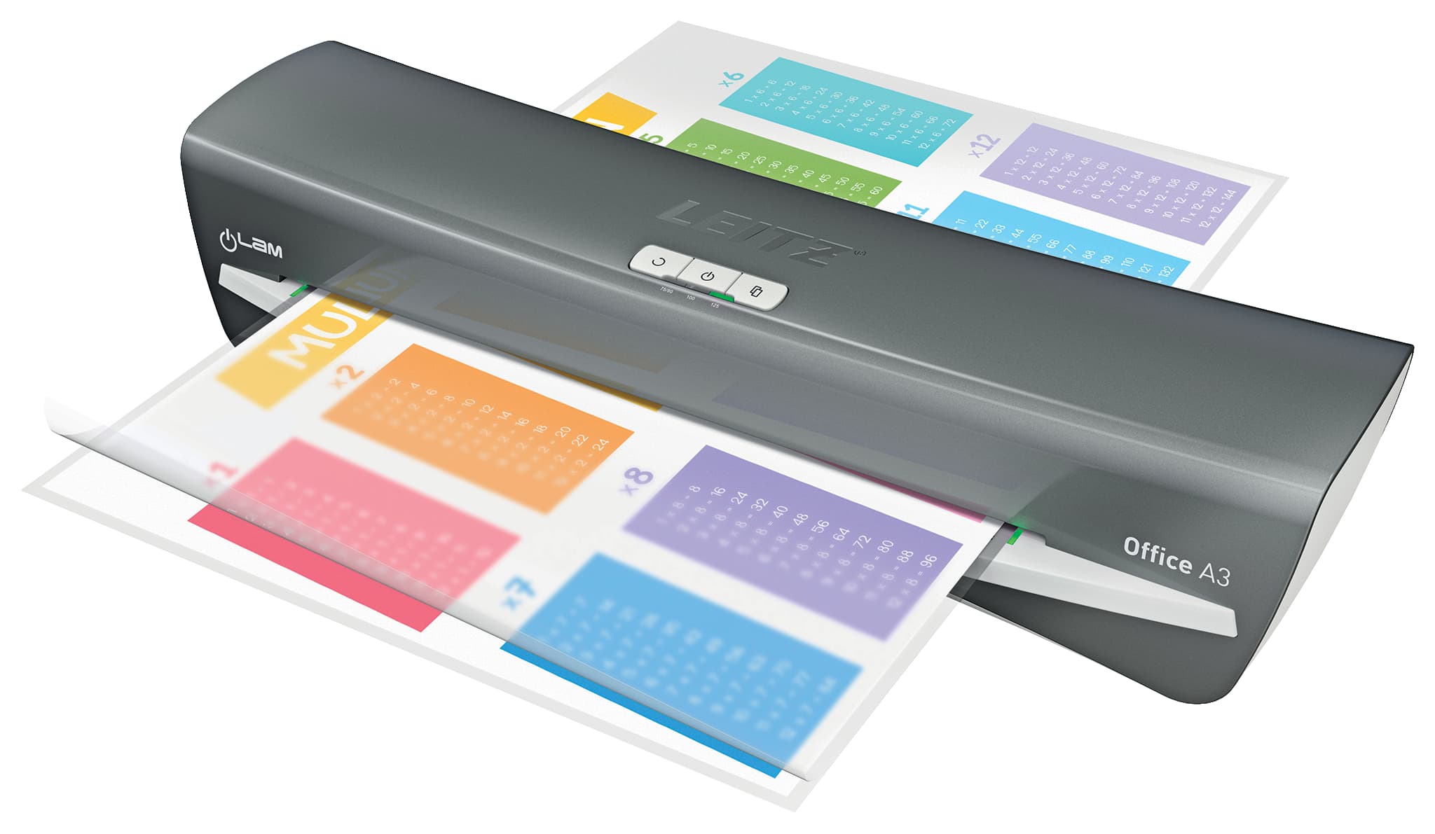 Laminator LEITZ iLAM Office, A3, kit folii laminare inclus, argintiu