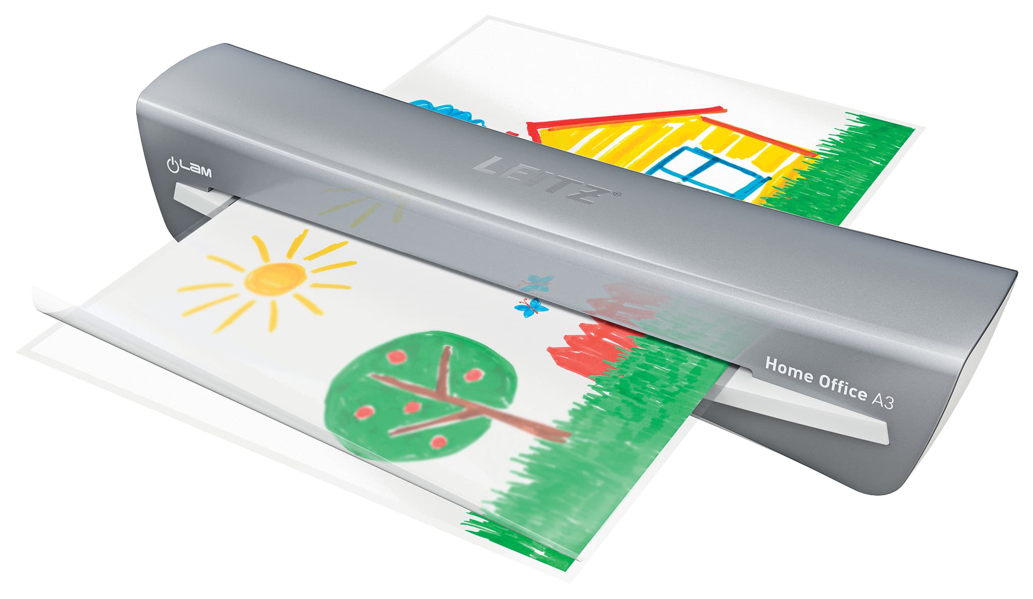 Laminator LEITZ iLAM Home Office, A3, kit folii laminare inclus, argintiu