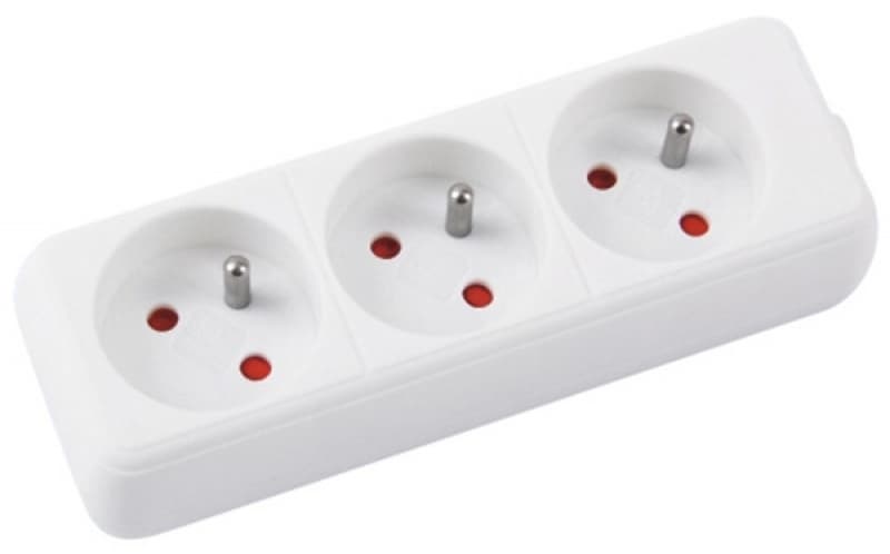 Prelungitor cu 3 prize, cablu 5 metri, Office Products - alb