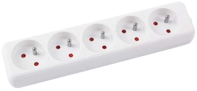 Prelungitor cu 5 prize, cablu 3 metri, Office Products - alb