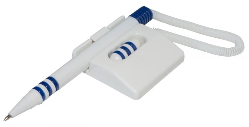 Pix cu suport autoadeziv si snur, orizontal, Office Products - corp alb/albastru - scriere albastra