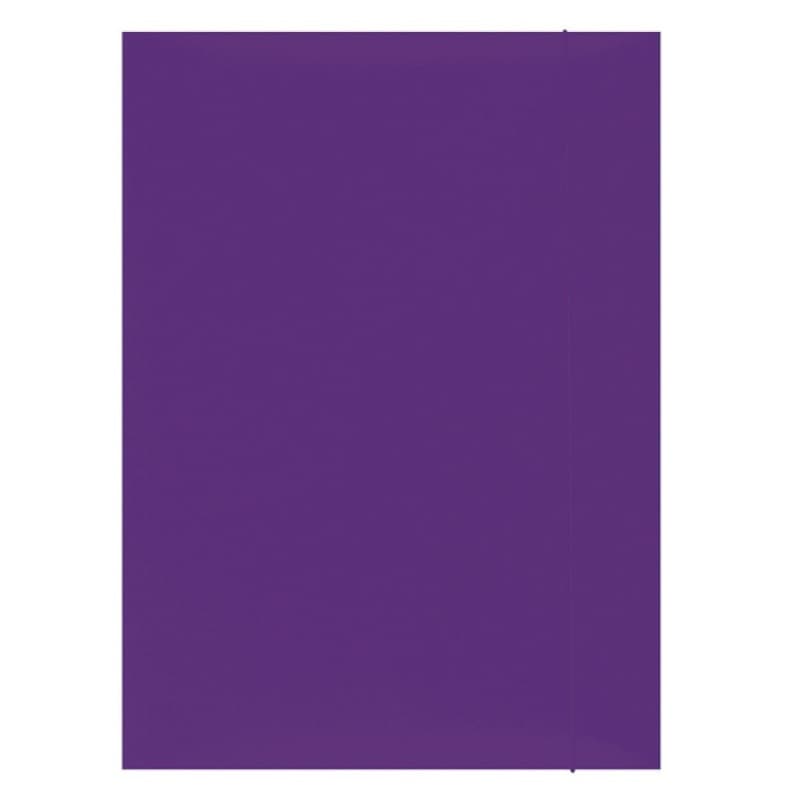 Mapa din carton plastifiat cu elastic, 300gsm, Office Products - violet