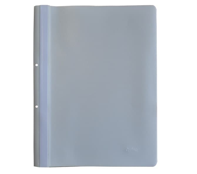 Dosar Plastic cu Șină și Găuri Optima - 10 Buc/Set, 120/180 Microni, Gri