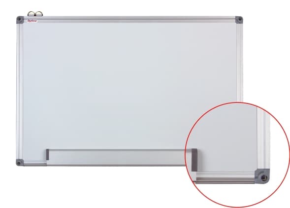 Tabla magnetica 100x200 cm, alba cu rama din aluminiu Optima