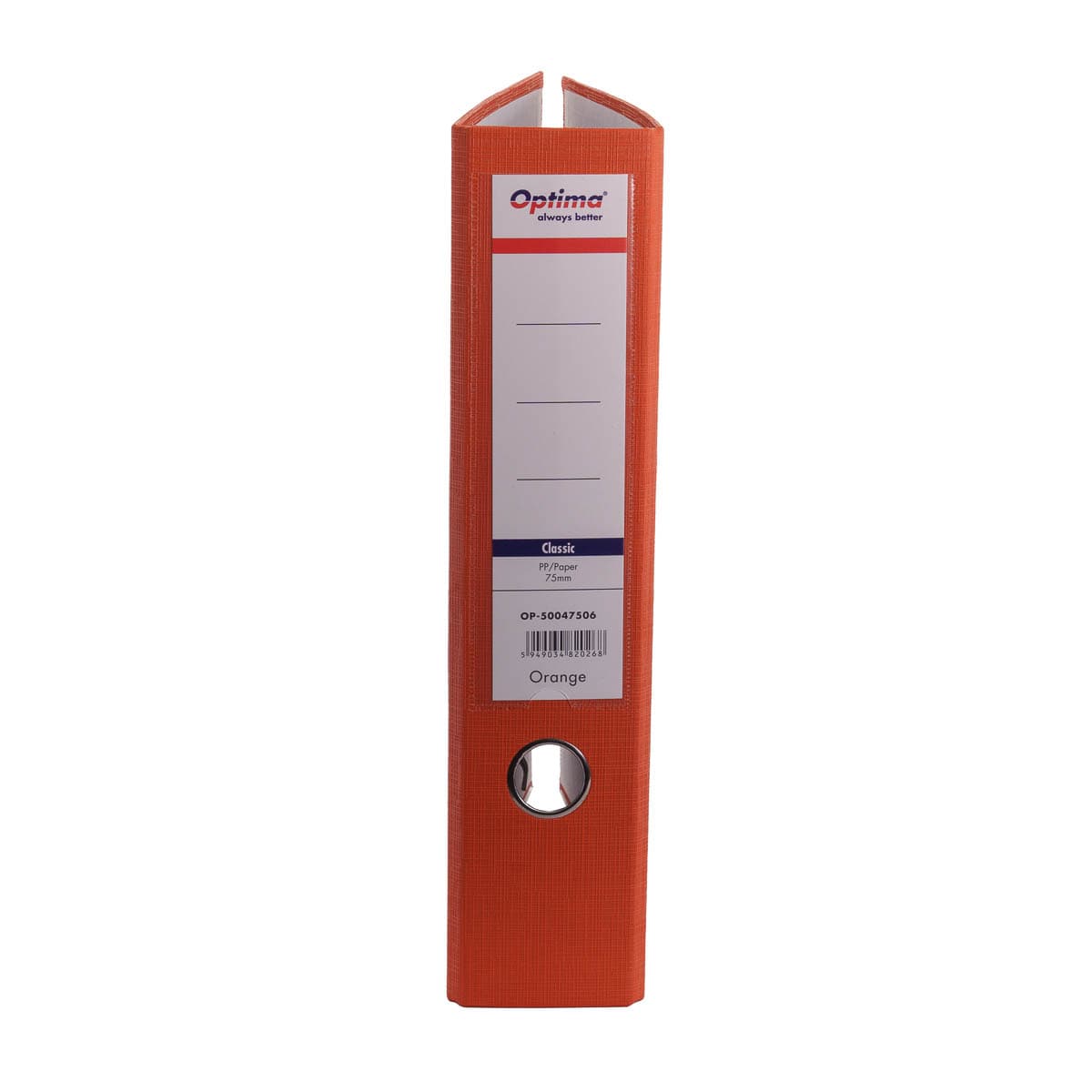 Biblioraft plastifiat 7,5 cm Optima Classic A4 - portocaliu