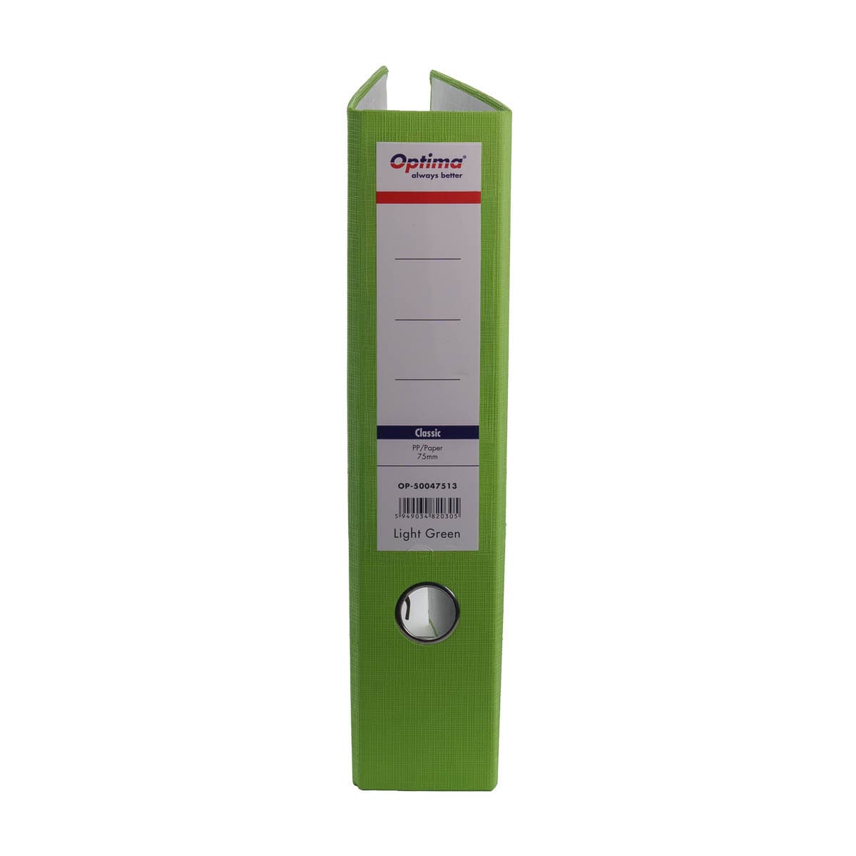 Biblioraft plastifiat PP 7,5 cm Optima Classic A4 - verde deschis