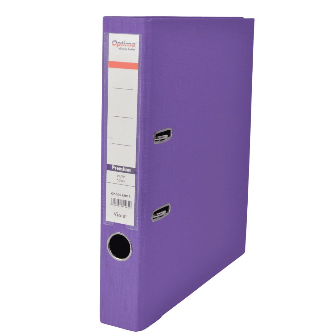 Biblioraft plastifiat interior-exterior 5 cm Optima Premium A4 - violet