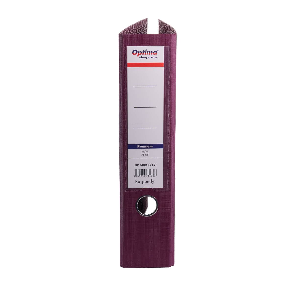 Biblioraft plastifiat interior-exterior 7,5 cm Optima Premium A4 - visiniu