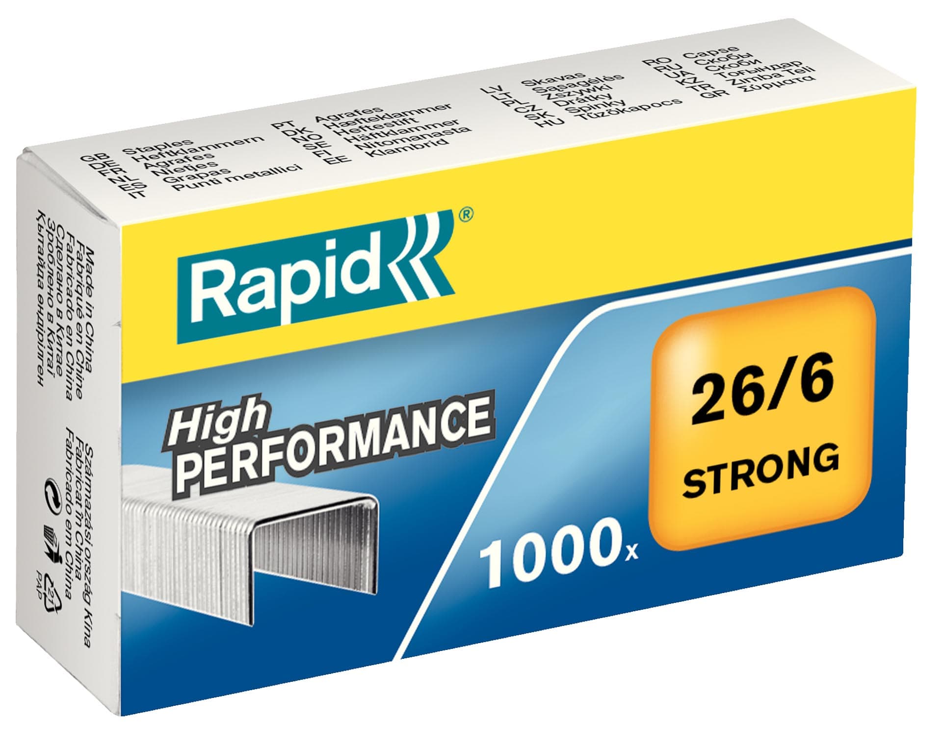 Capse Rapid Strong, 26/6, 2-20 coli, 1000 buc/cutie