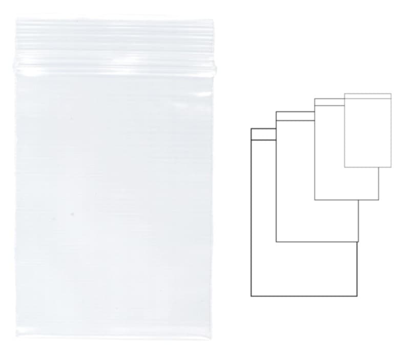 Pungi plastic cu fermoar pentru sigilare, 80 x 120 mm, 100 buc/set, KANGARO - transparente