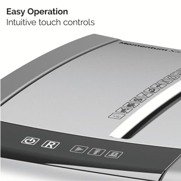 Distrugator documente manual REXEL MOMENTUM X312 Slim, P3, cross-cut (confeti), 12 coli, cos 23l, ne