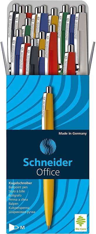 Pix SCHNEIDER Office, clema metalica, culori asortate - scriere albastra