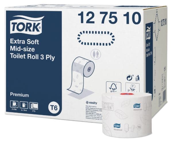 Hartie igienica TORK Premium Extra Soft , 3 straturi, 9.7cm x 70m, 27 role/bax - alba