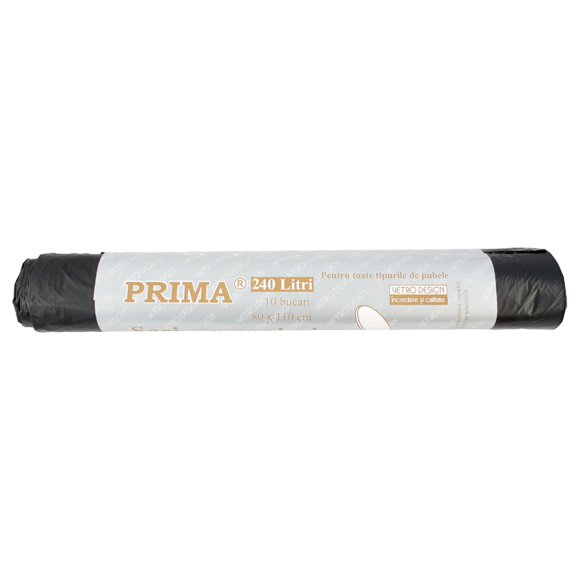 Saci menajeri negri, HDPE, PRIMA, 240L, 110x125cm, 10buc