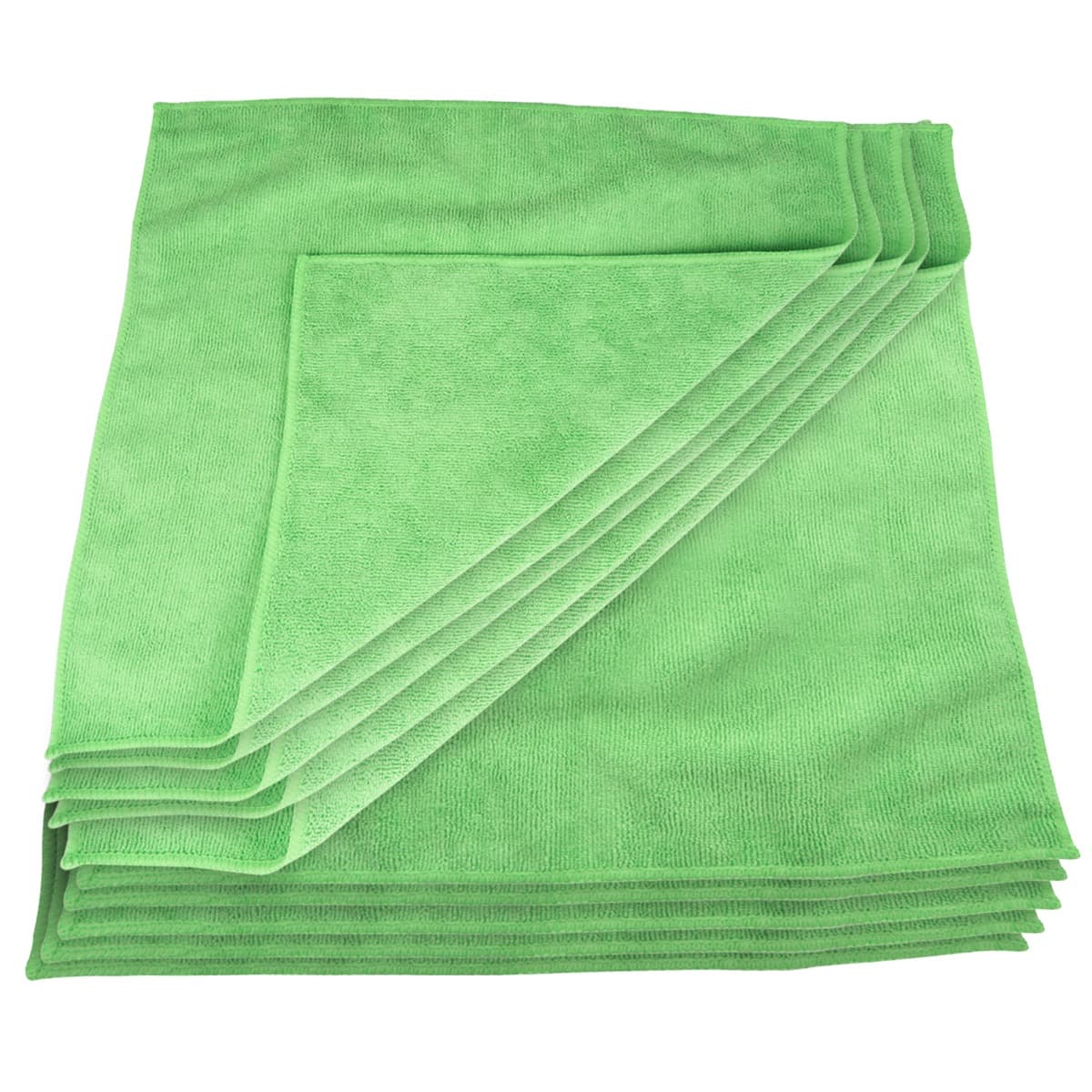 Laveta microfibra, neteda, 40x40cm, pentru ferestre, verde, 43g, 20buc