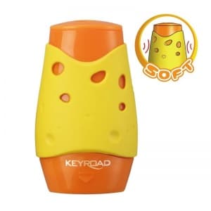 Ascutitoare dubla Keyroad Cheese KR971159, 2 orificii, plastic, cu rezervor, diverse culori