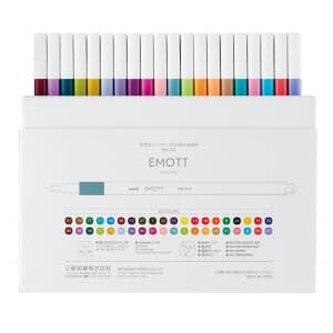 Fineliner UNI EMOTT PEM-SY, 0.4mm, set 40 culori