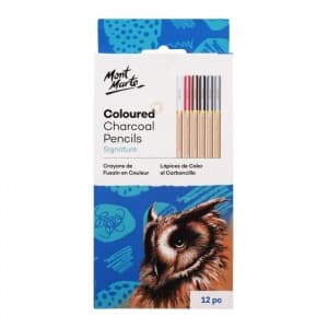 Creion grafit Mont Marte MPN0042, 6 culori pamantii, set 12 buc