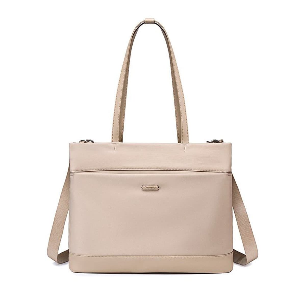 Geanta business dama Chantra, 12L, bej, 41x9x32 cm