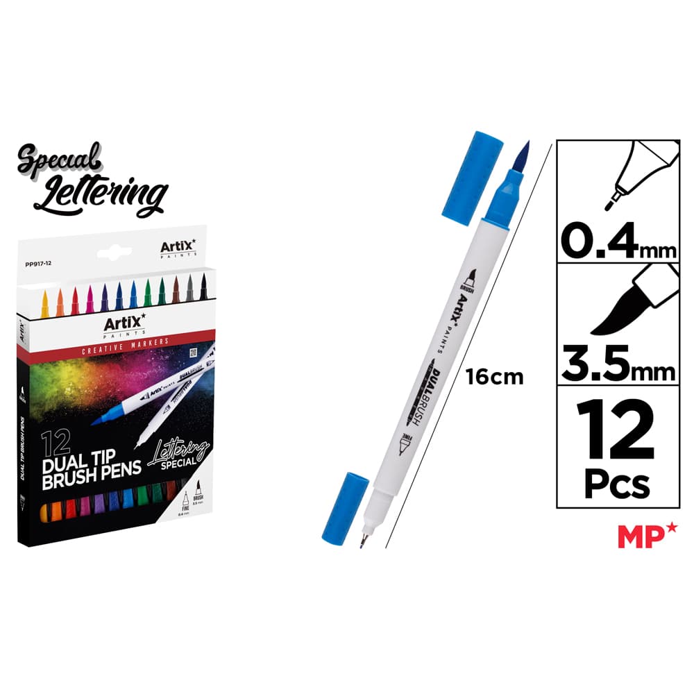 Set 12 markere creative Artix, varf 0.4 mm