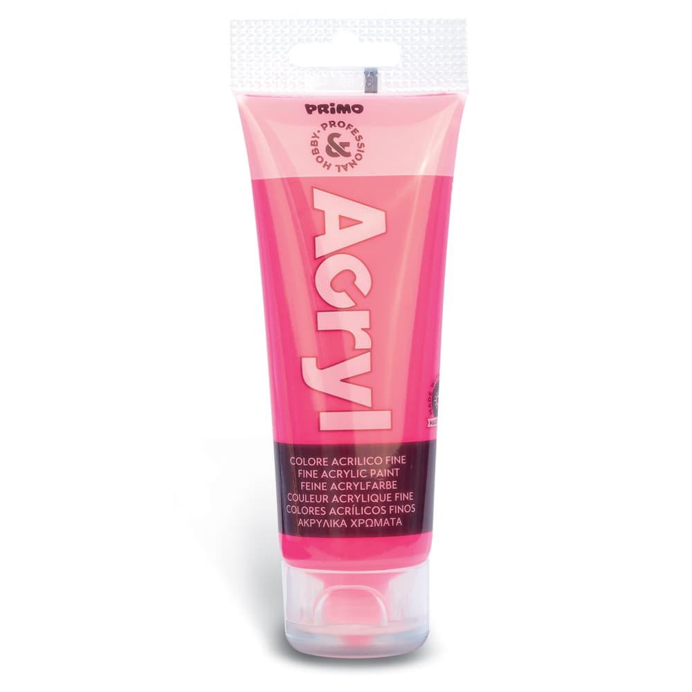 Tempera acrilica Primo, 75 ml, roz fluorescent